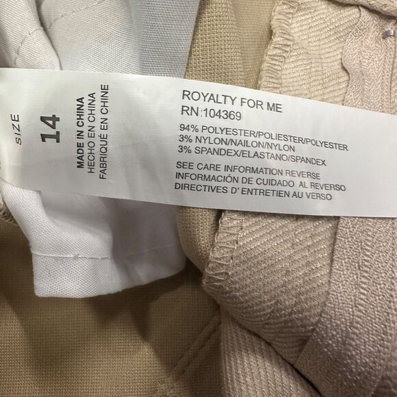 NWT Royalty For Me Womens 14 Signature Soft Stretch Pants Winter Stretchy Design - Picture 3 of 16